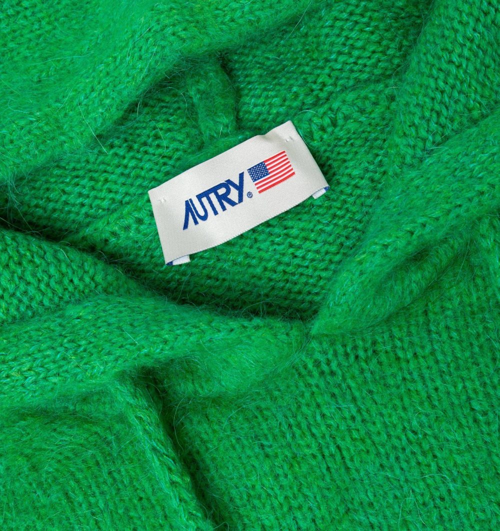 Green Autry Hoodie Wool Knit | BGPODZ653