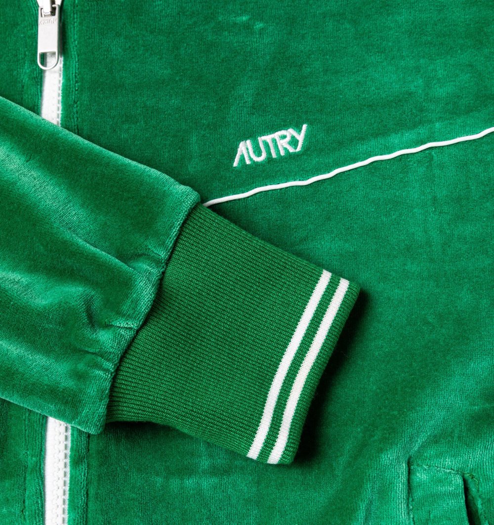 Green Autry Piping Jacket Cotton Chenille | DNTGCH638