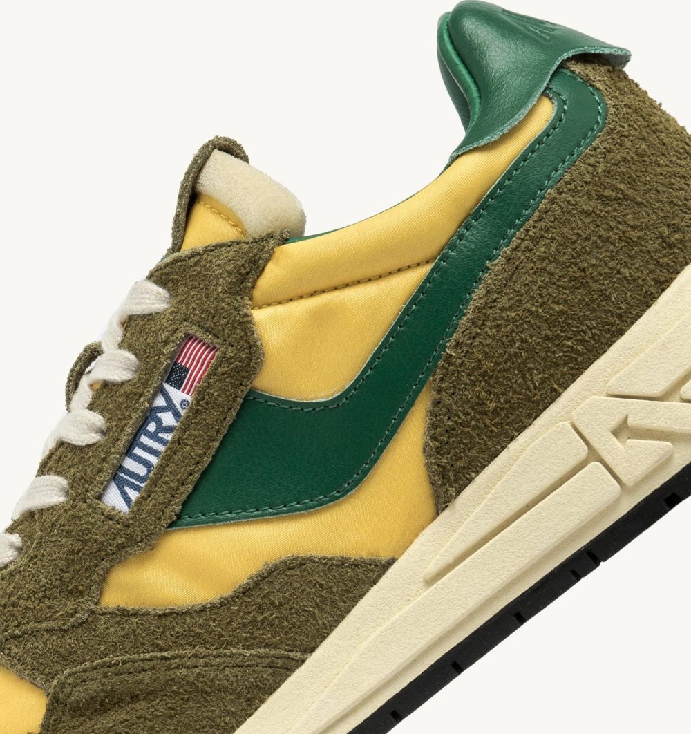 Green Autry Reelwind Low Sneakers Amazon Military Nylon Suede | FHUWZQ851