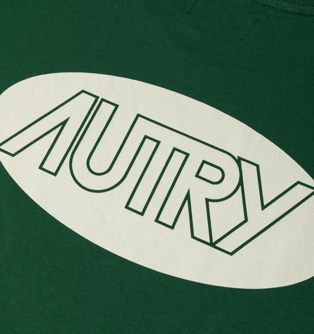 Green Autry T-shirt Cotton Printed Logo | CTKDBU239