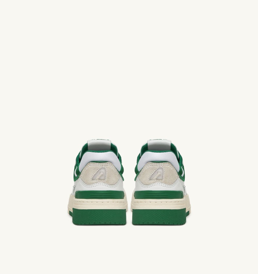 Green / White Autry Clc Low Sneakers Leather Amazon Suede | HPZROD863