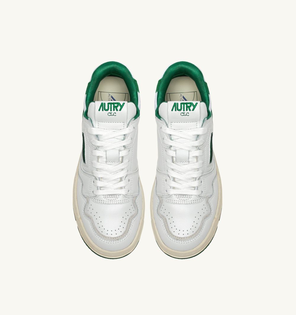 Green / White Autry Clc Low Sneakers Leather Amazon Suede | HPZROD863