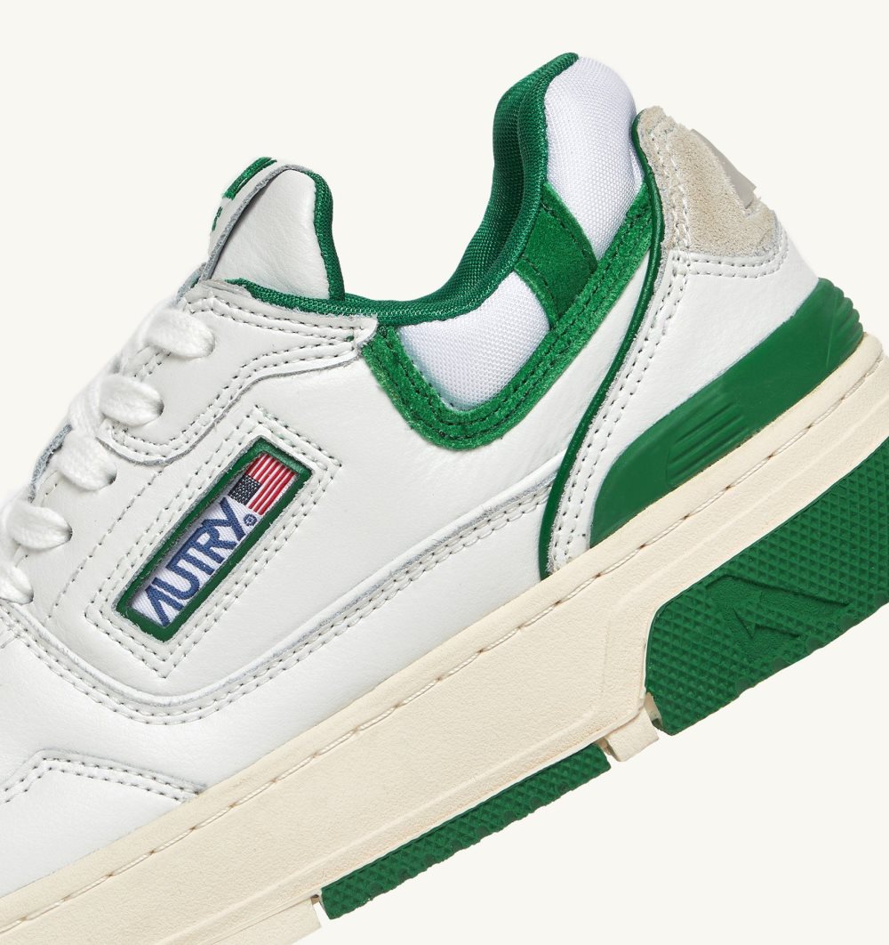 Green / White Autry Clc Low Sneakers Leather Amazon Suede | OFZGXN152