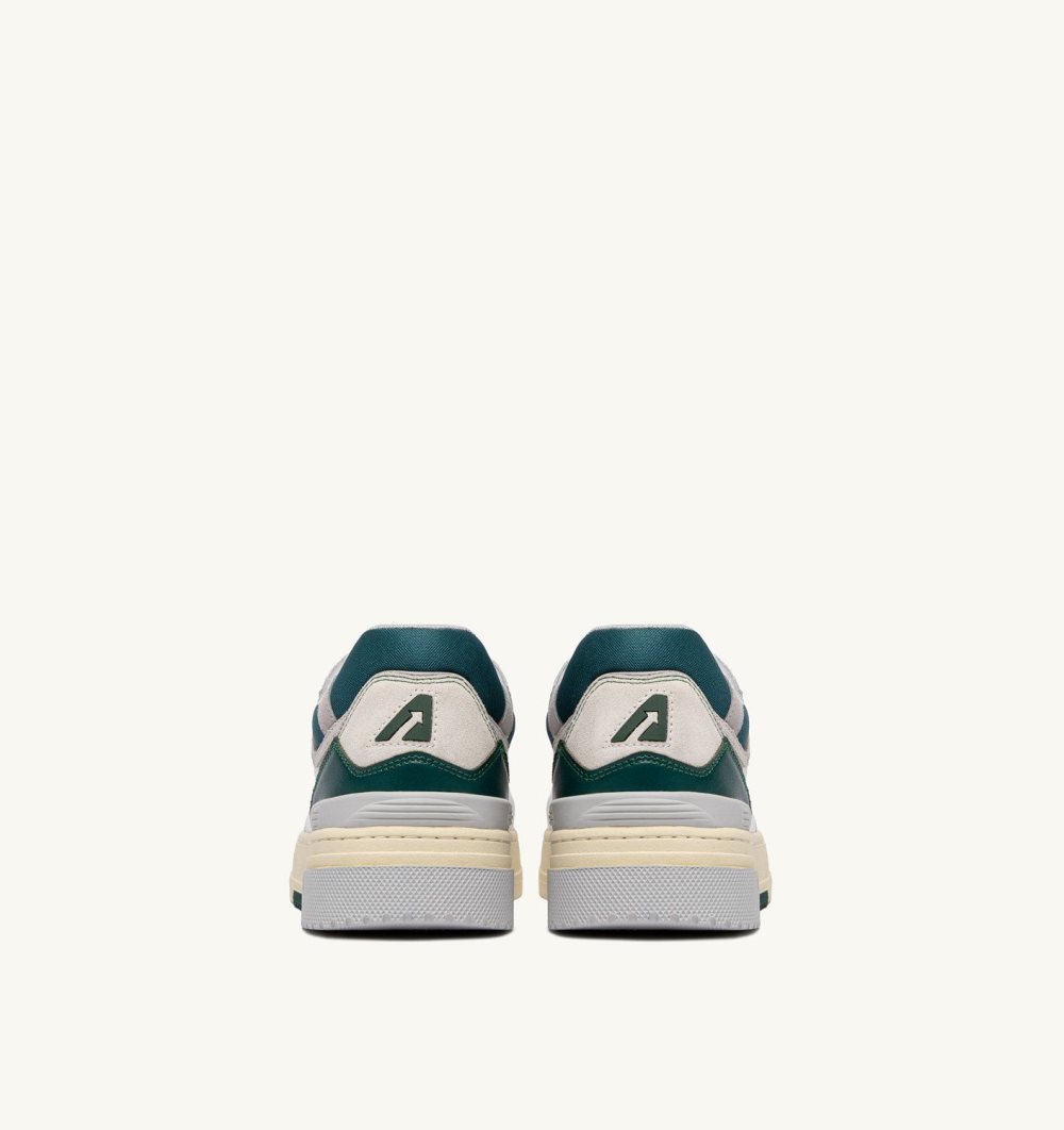 Green / White Autry Clc Low Sneakers Leather Vapor Suede | XZGLRW297