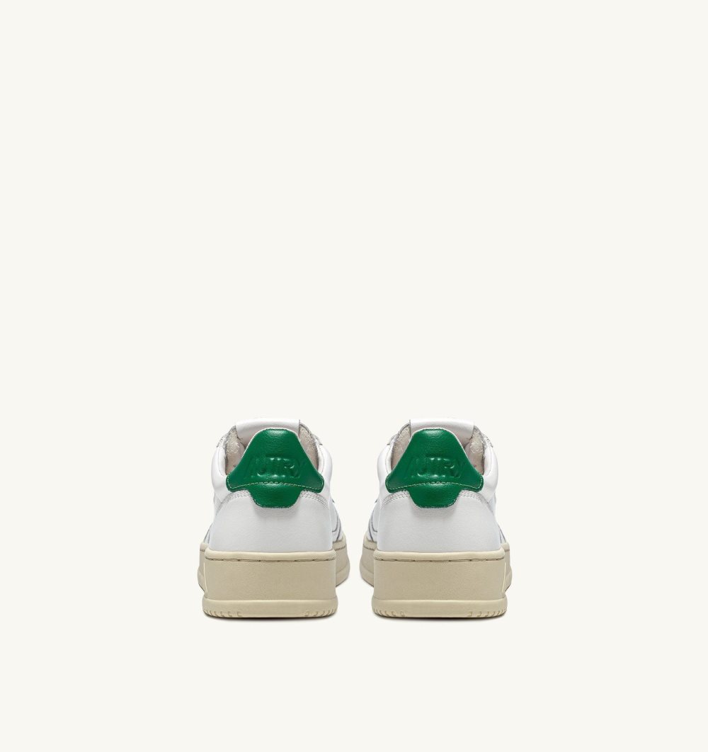 Green / White Autry Medalist Low Sneakers Leather | LZYWSG920