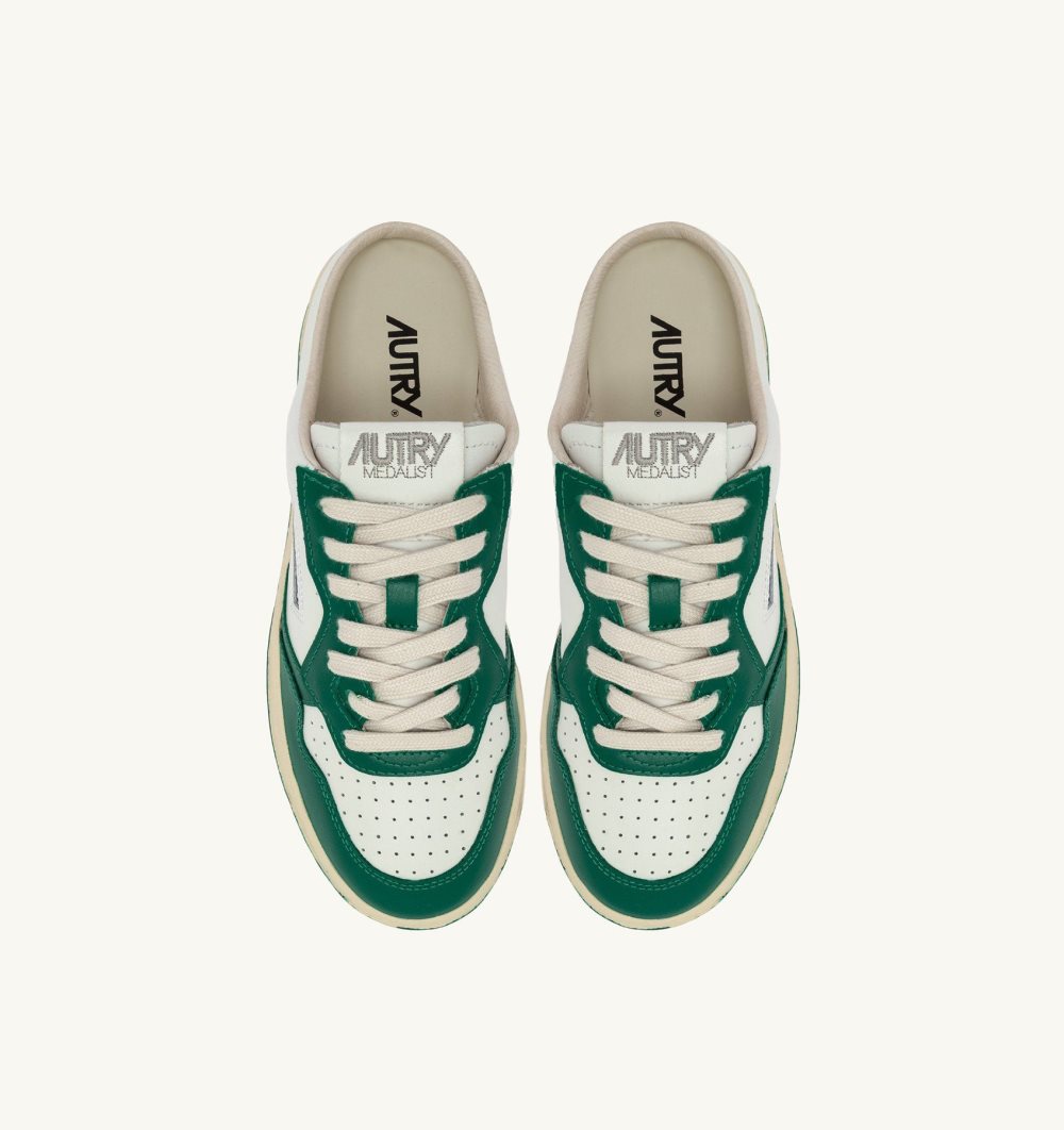 Green / White Autry Medalist Sabot Sneakers Amazon Leather | FZMAPE482