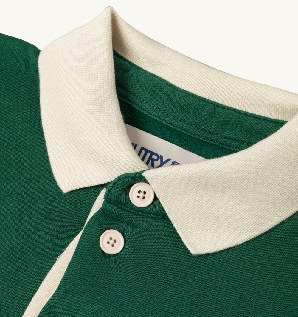 Green / White Autry Polo Striped Jersey | AMEFYN938