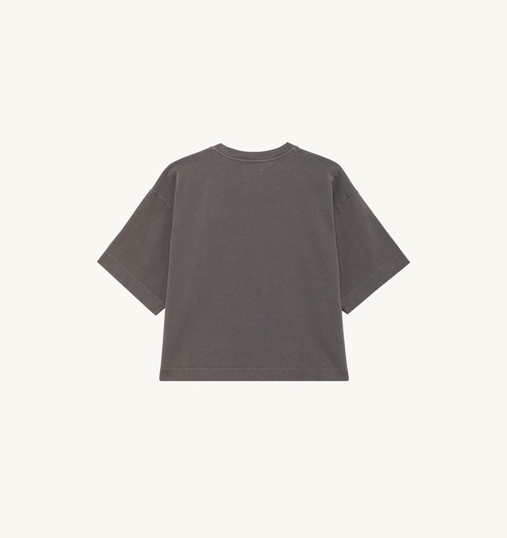 Grey Autry Boxy T-shirt Heavy Cotton | GMDUYF692