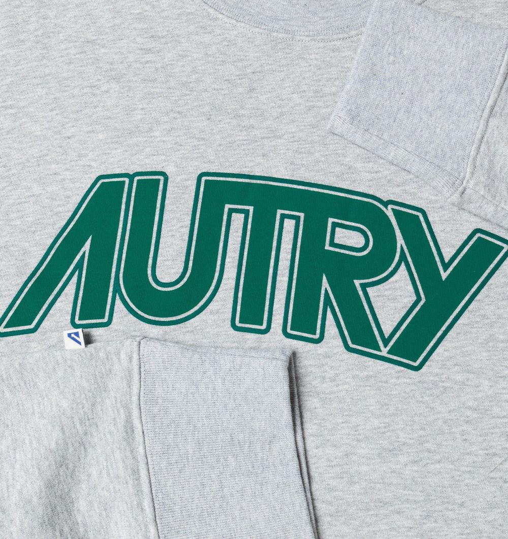 Grey Autry Crew Neck Sweatshirt Melange Cotton | AVCDZJ412