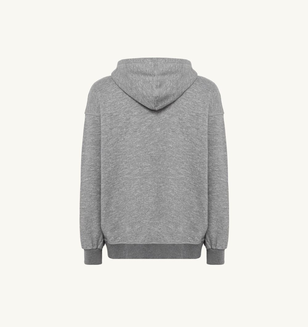 Grey Autry Hooded Sweatshirt Melange Cotton | MPFEXY317