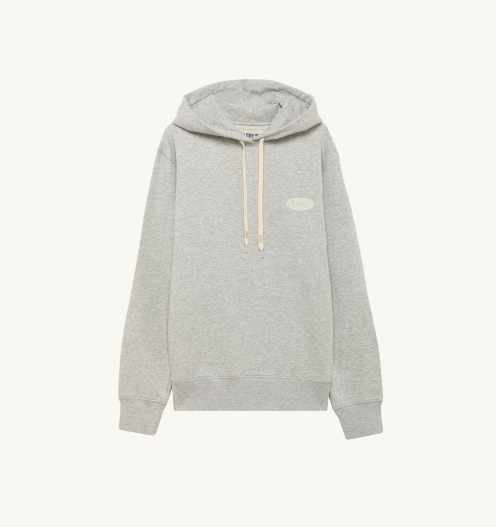 Grey Autry Hoodie Jersey Printed Logo | IUABMW897