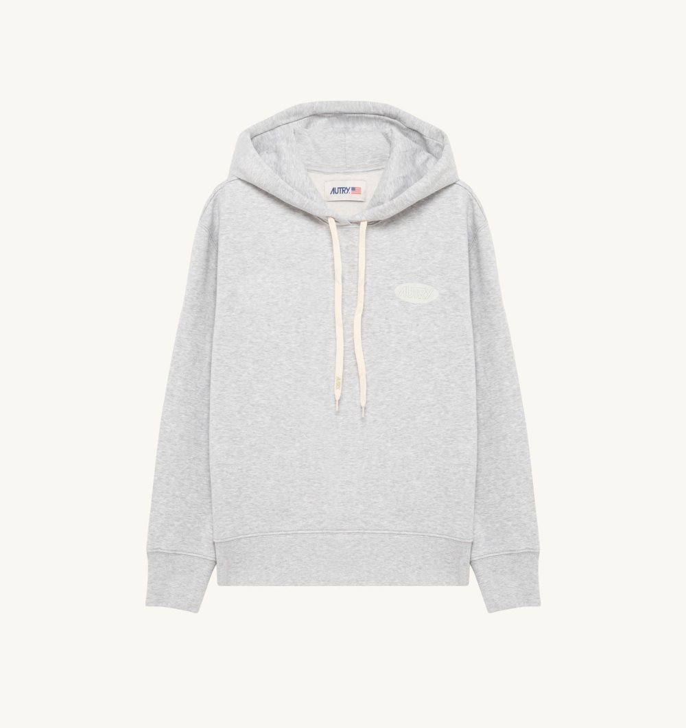 Grey Autry Hoodie Jersey Printed Logo | RAUCES938