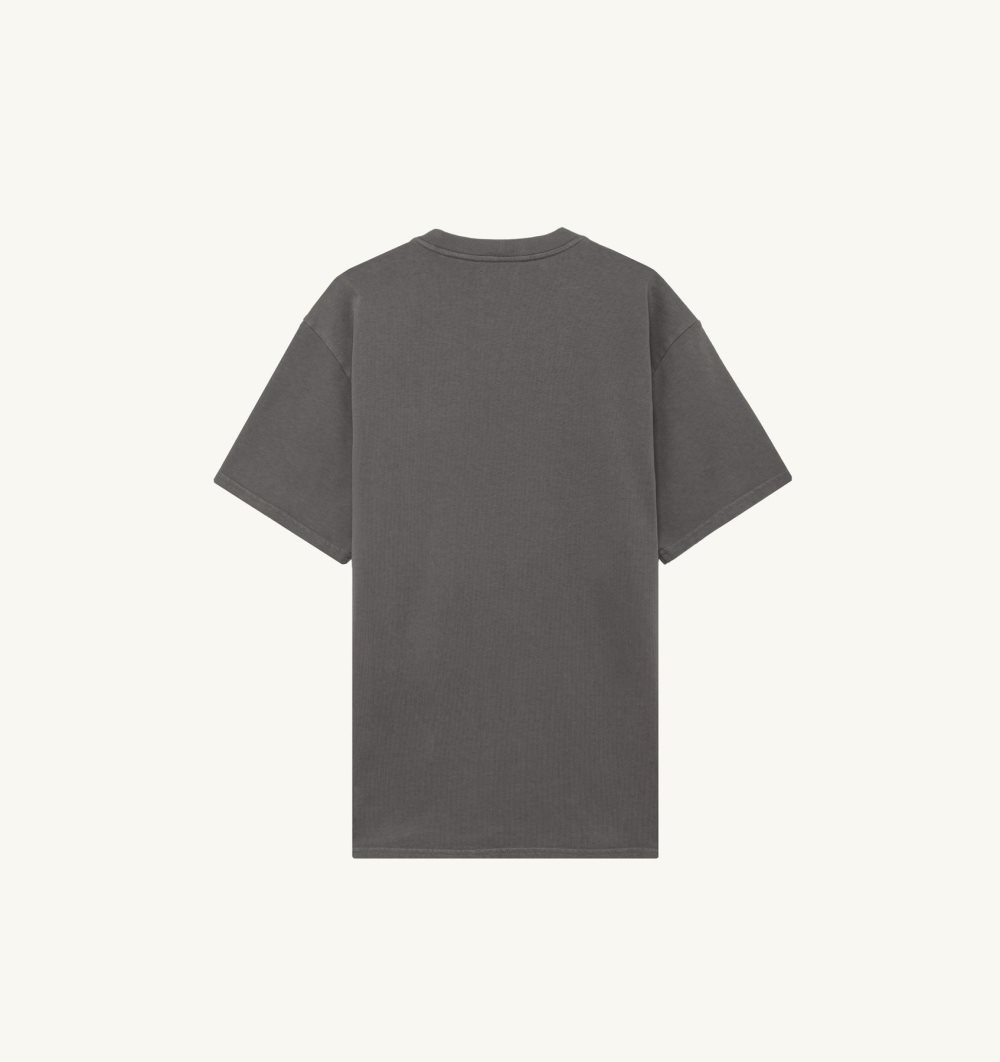 Grey Autry Loose-fit T-shirt Heavy Cotton | FKCDTZ491