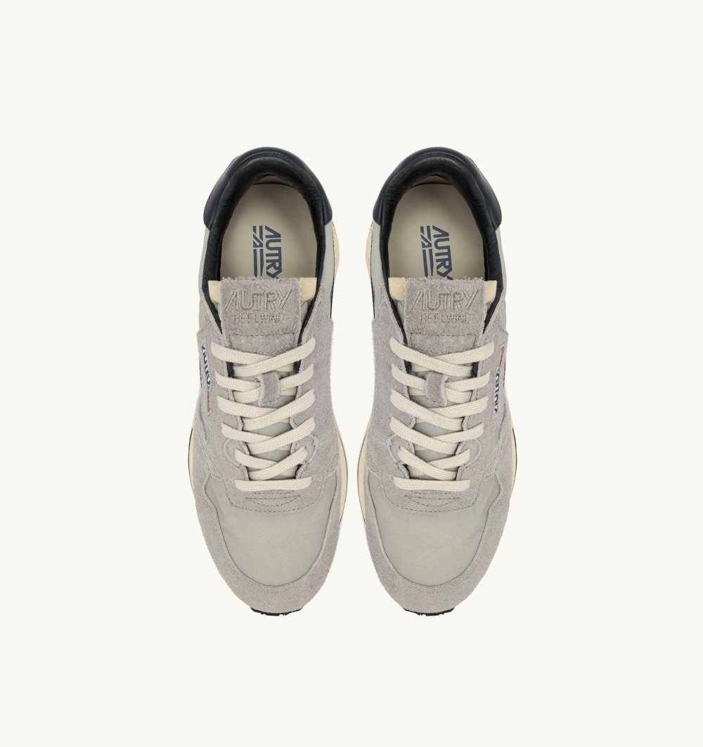 Grey Autry Reelwind Low Sneakers Space Nylon Suede | DJQUNI152