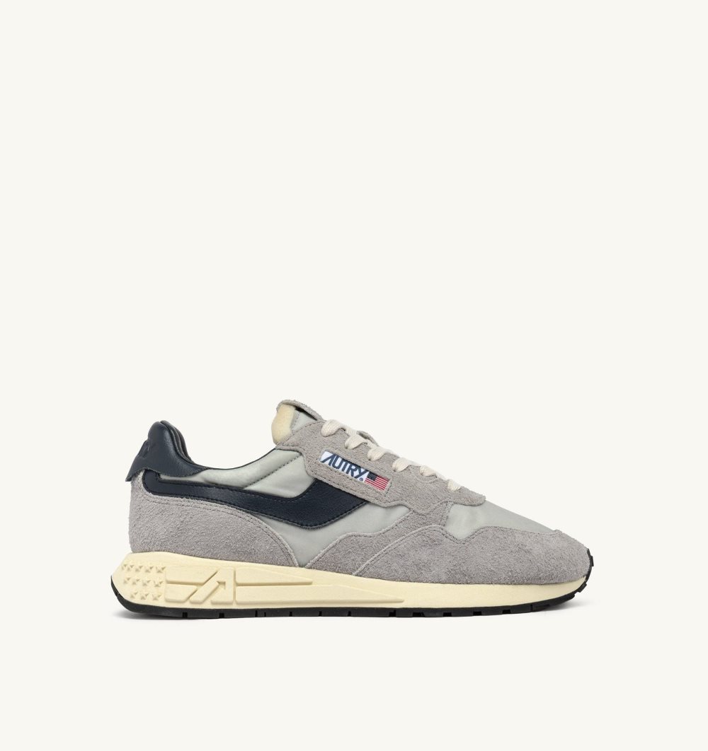 Grey Autry Reelwind Low Sneakers Space Nylon Suede | DJQUNI152