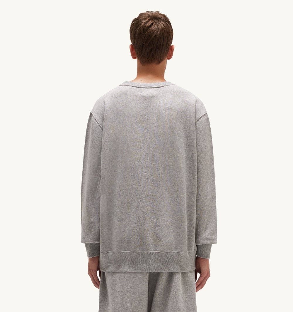 Grey Autry Relaxed Fit Sweatshirt Gauzed Cotton Jersey | UMVKEY607