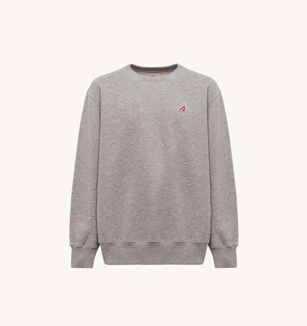 Grey Autry Relaxed Fit Sweatshirt Gauzed Cotton Jersey | UMVKEY607