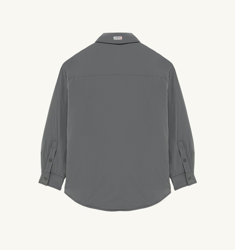 Grey Autry Shirt Jacket Padded Nylon | ASMEYJ425