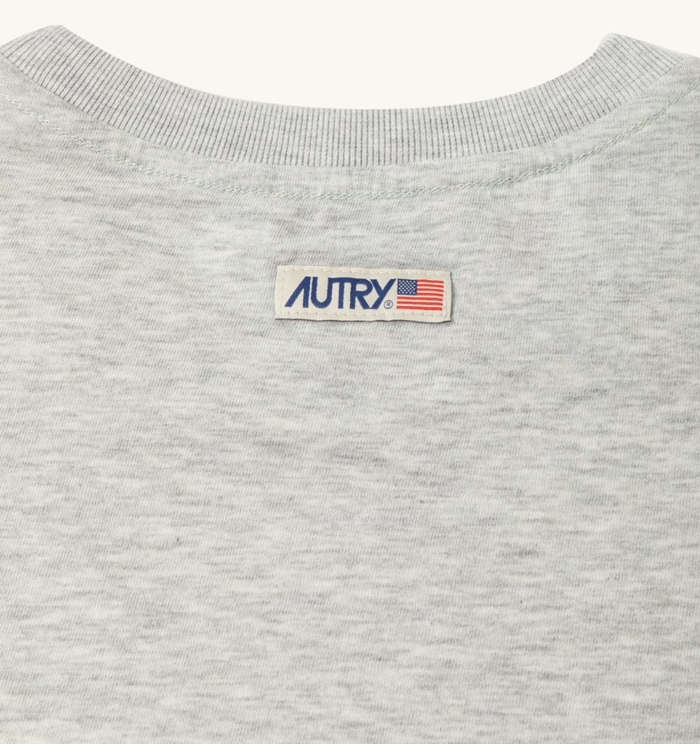 Grey Autry T-shirt Cotton Label | ZXKUFA253