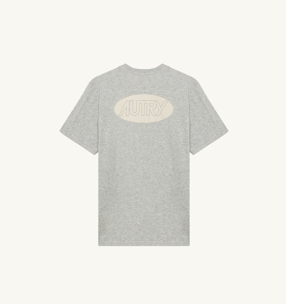 Grey Autry T-shirt Cotton Printed Logo | CVFILN472