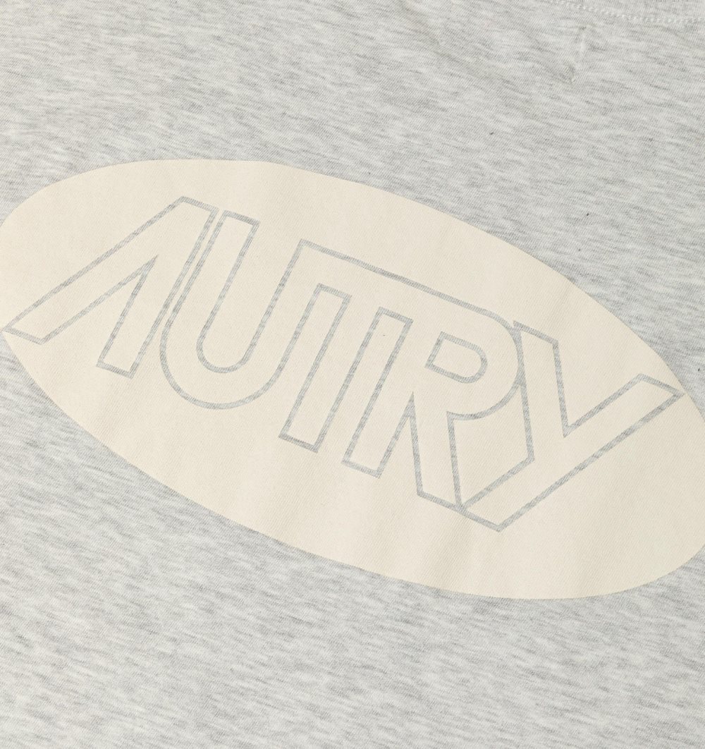 Grey Autry T-shirt Cotton Printed Logo | CVFILN472