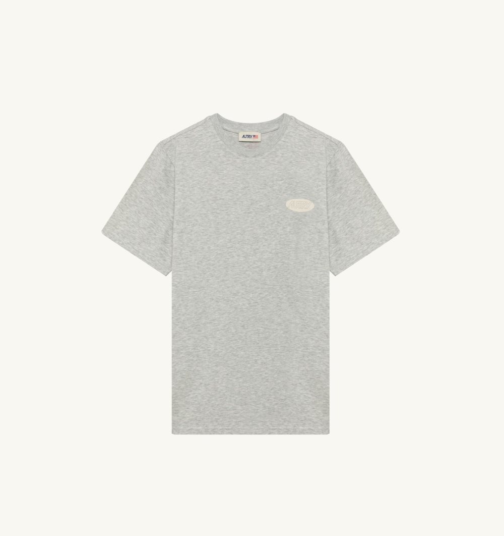 Grey Autry T-shirt Cotton Printed Logo | CVFILN472