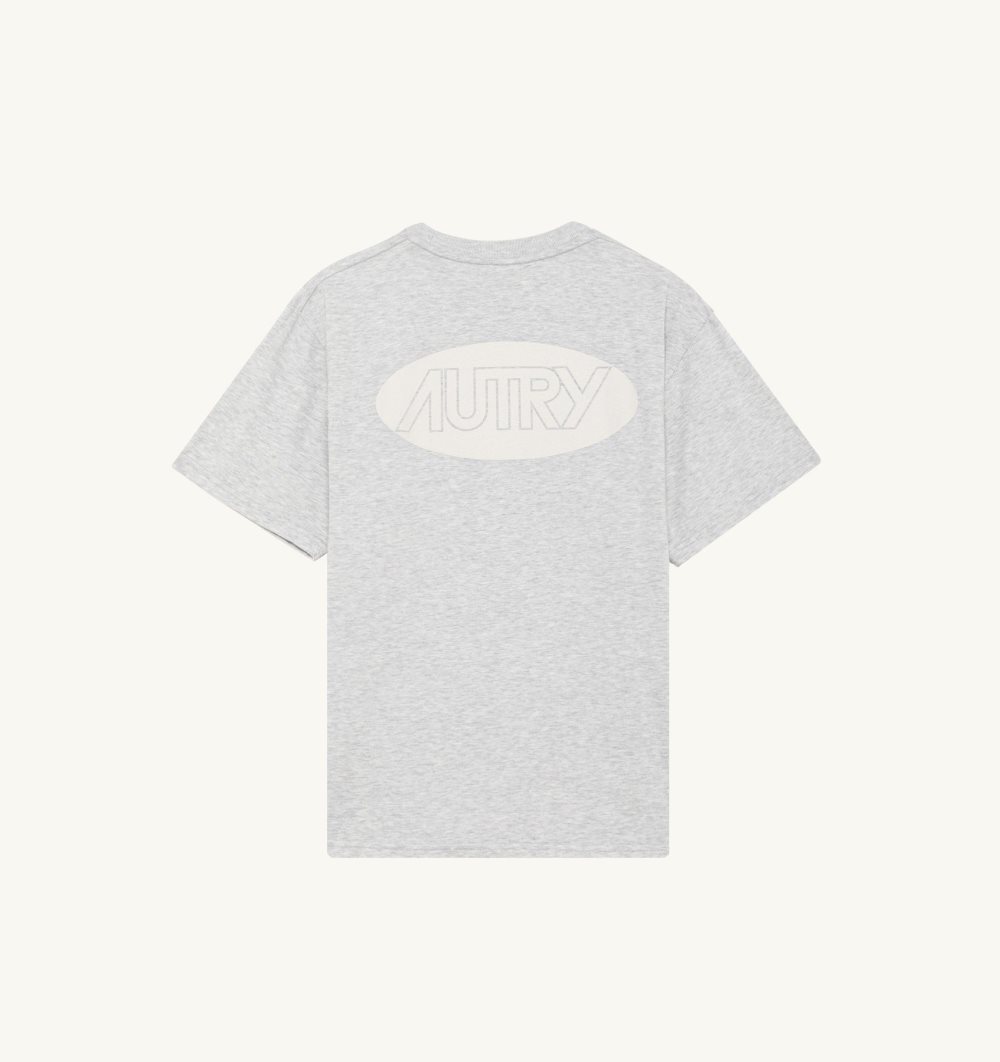 Grey Autry T-shirt Cotton Printed Logo | MOXINJ529