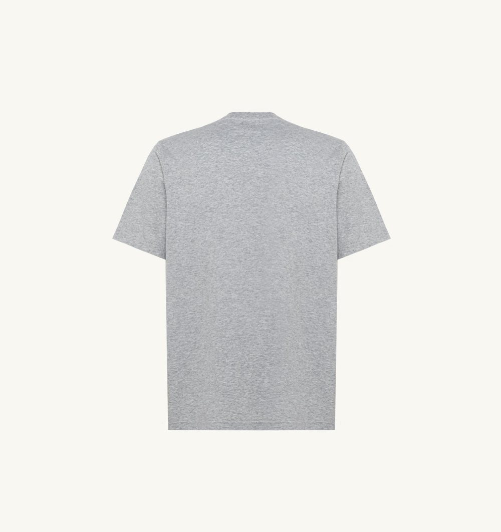 Grey Autry T-shirt Melange Cotton Jersey | JSWUPF859