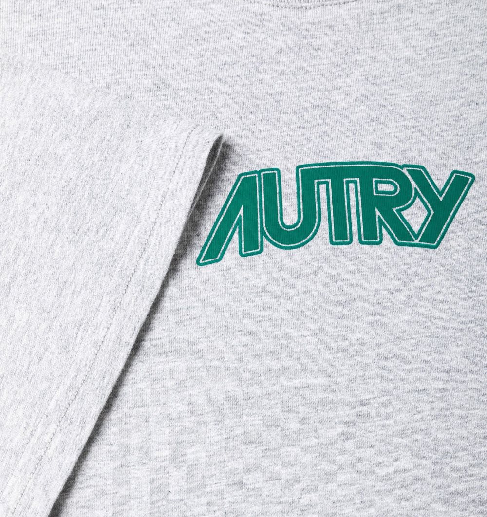 Grey Autry T-shirt Melange Cotton Jersey | DVTLZE871