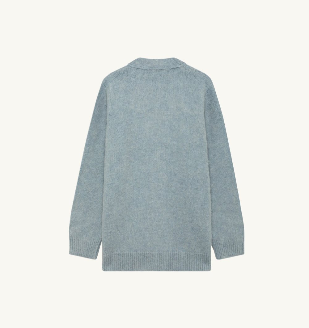 Light Blue / Blue Autry Cardigan Wool Knit | ZVQNTB831