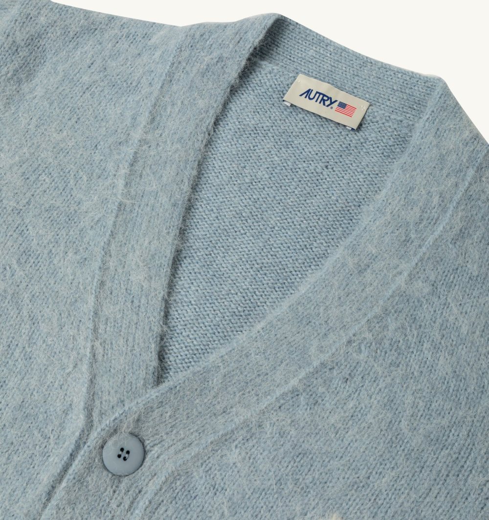 Light Blue / Blue Autry Cardigan Wool Knit | ZVQNTB831