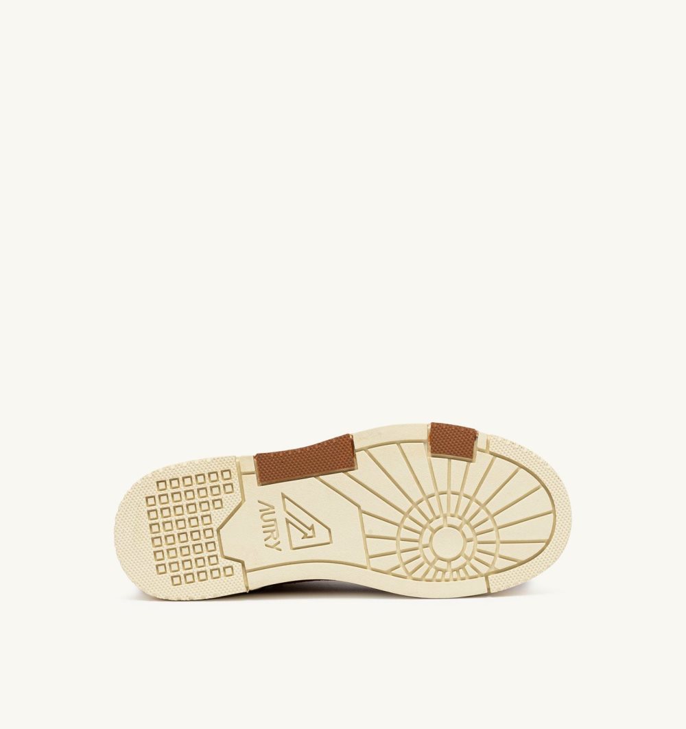 Marrone Autry Clc Low Sneakers Cream Terracotta Leather Mesh | OYWKZL185