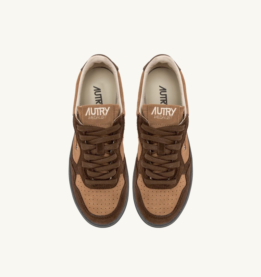 Marrone Autry Medalist Low Sneakers Suede | HMIZPG510