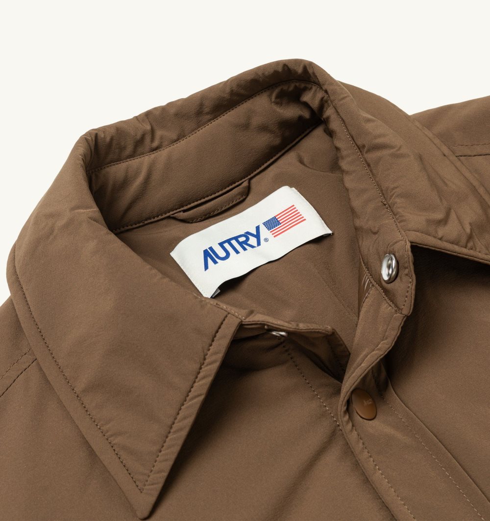 Marrone Autry Shirt Jacket Padded Nylon | ZYQGTH532