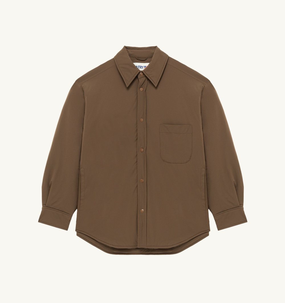 Marrone Autry Shirt Jacket Padded Nylon | ZYQGTH532