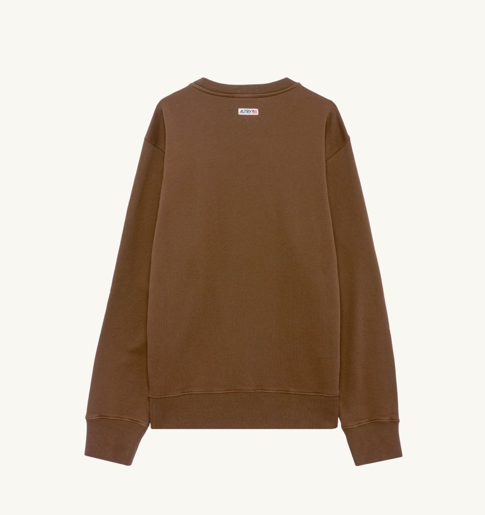 Marrone Autry Sweatshirt Jersey Label | WEBKDR204