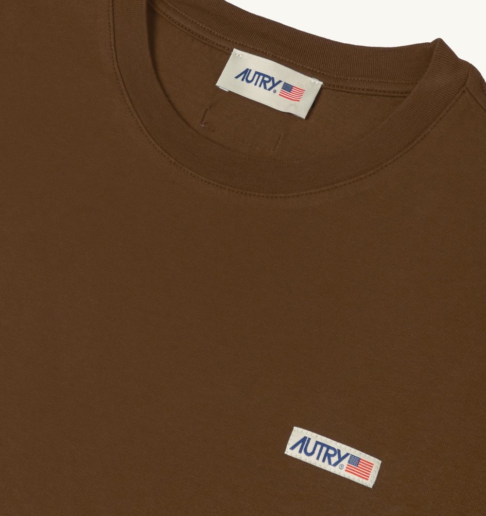 Marrone Autry T-shirt Cotton Label | DRSTHZ584