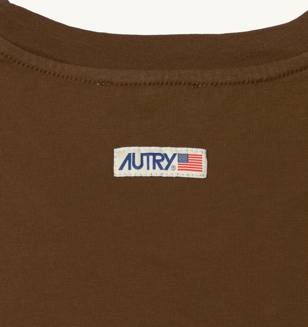 Marrone Autry T-shirt Cotton Label | DRSTHZ584