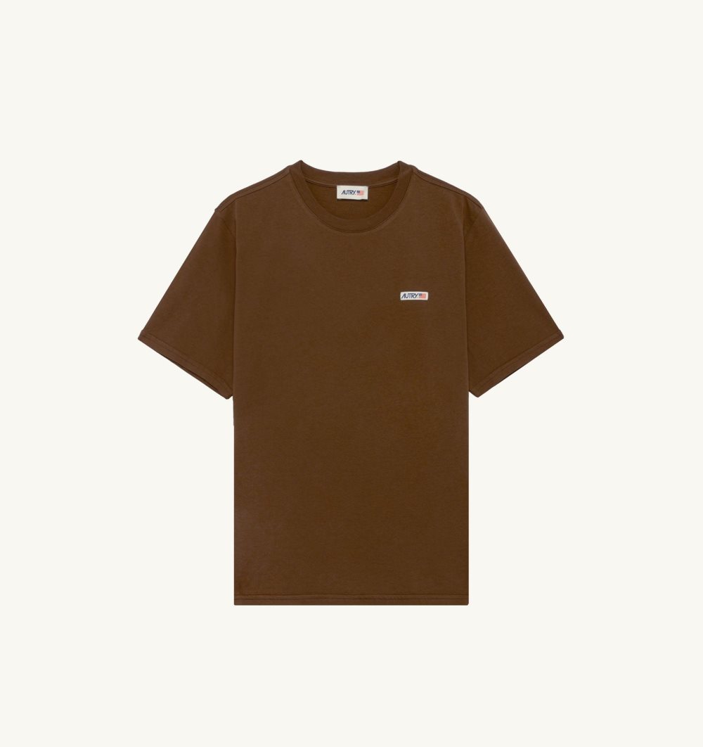 Marrone Autry T-shirt Cotton Label | DRSTHZ584