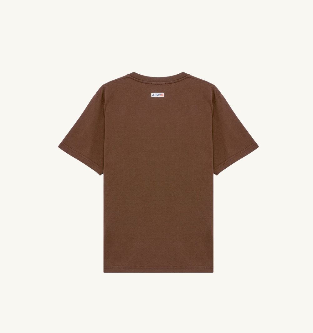 Marrone Autry T-shirt Cotton Label | UMLYFK874