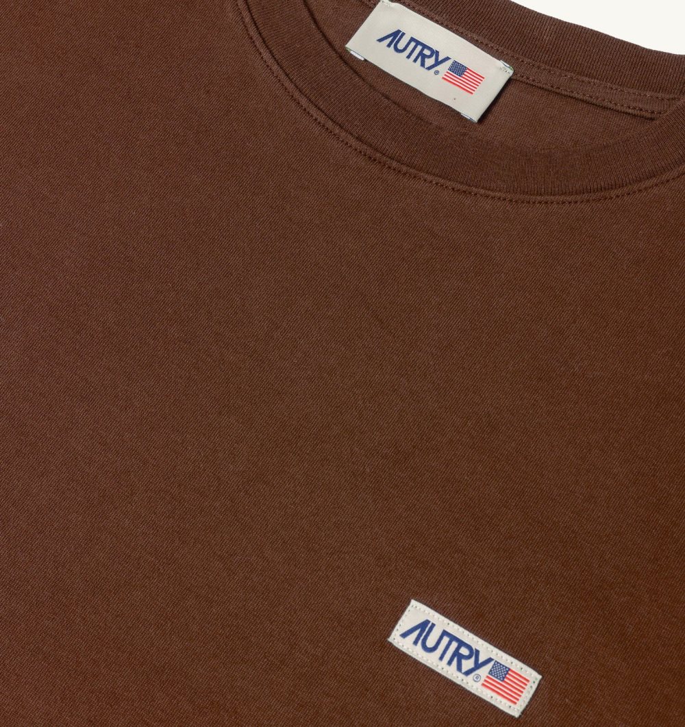 Marrone Autry T-shirt Cotton Label | UMLYFK874