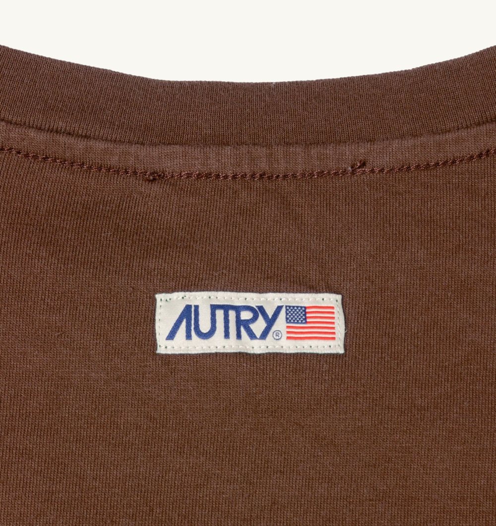 Marrone Autry T-shirt Cotton Label | UMLYFK874