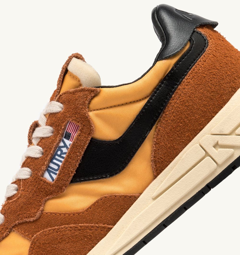 Orange Autry Reelwind Low Sneakers Sunset Nylon Suede | MFXKVP618