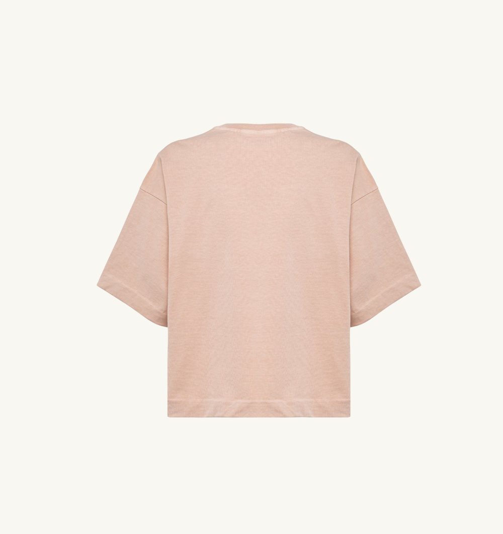 Pink Autry Boxy Fit T-shirt Cotton Jersey | MHBEGS460