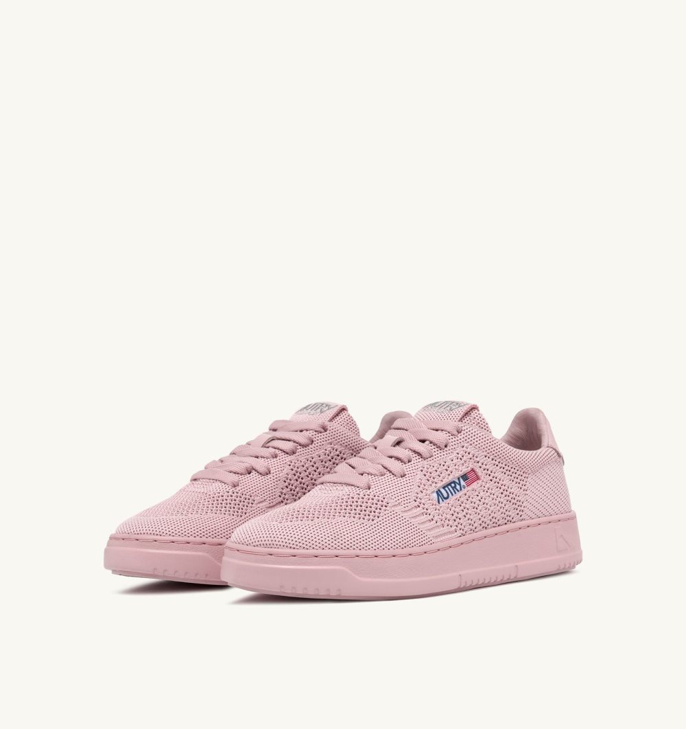 Pink Autry Easeknit Medalist Low Sneakers Fabric | DTXYJP168