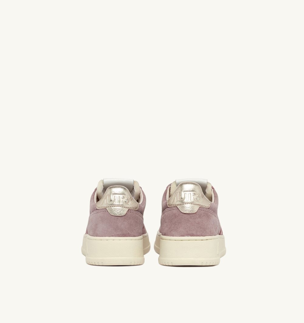 Pink Autry Medalist Low Sneakers Suede | CXHEVT207