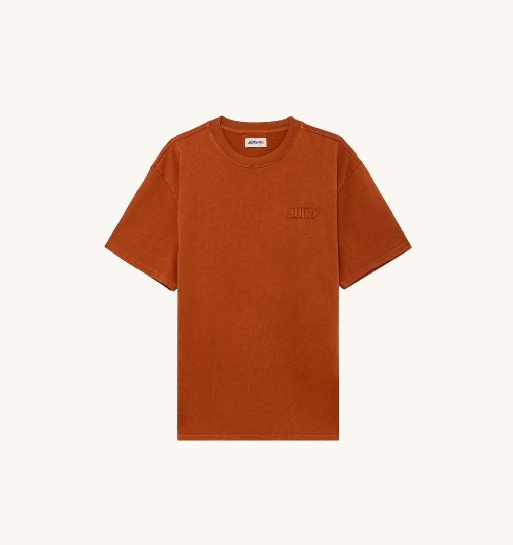 Red Autry Loose-fit T-shirt Heavy Cotton | DRVZUO165