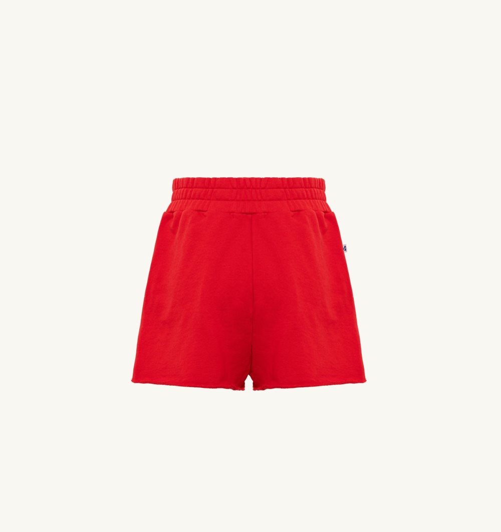 Red Autry Shorts Jersey Di Rosso Cotton | QMHKIC934