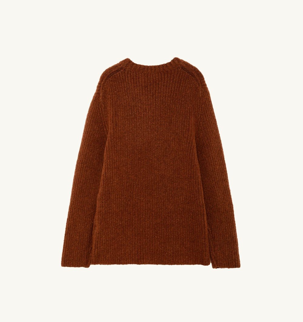 Red Autry Sweater Fisherman Knit | CFHQIP647