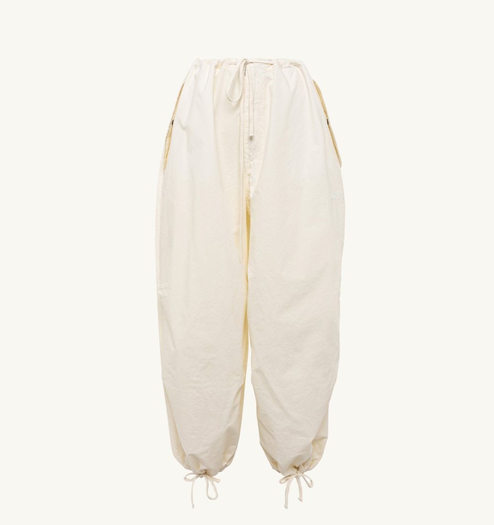 White Autry Fit Parachute Pants Cotton | JMEHZQ708